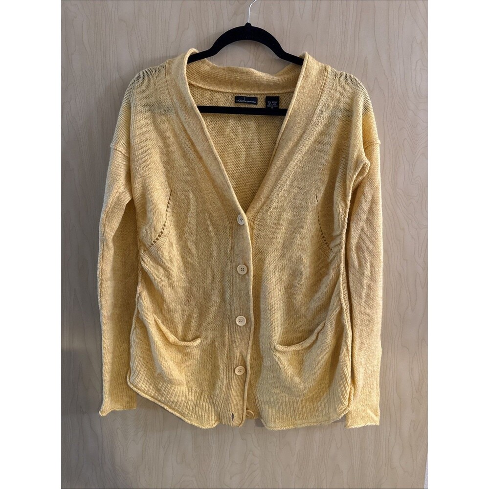 Moda International Yellow Cardigan Size Medium